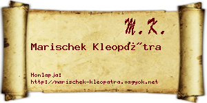 Marischek Kleopátra névjegykártya
